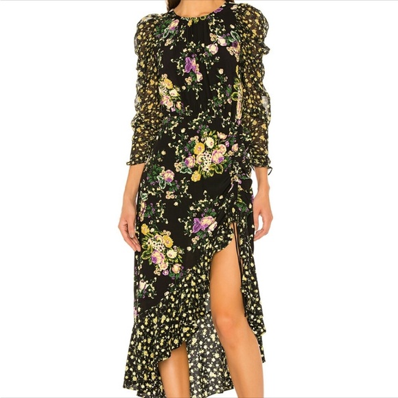 For Love & Lemons Ross Floral Midi Dress - Picture 2 of 9